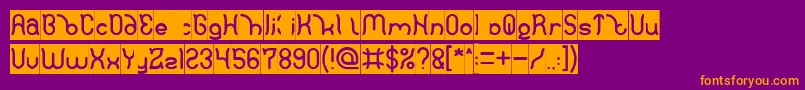 Polysoup Inverse Font – Orange Fonts on Purple Background