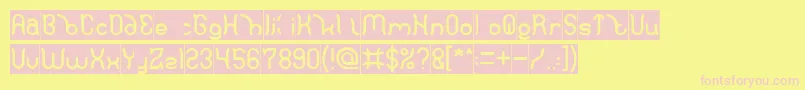 Polysoup Inverse Font – Pink Fonts on Yellow Background