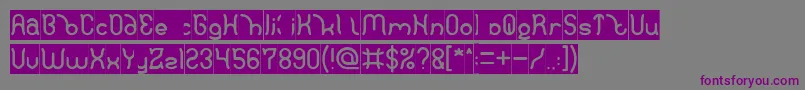 Шрифт Polysoup Inverse – фиолетовые шрифты на сером фоне