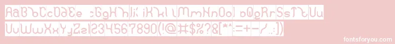 Polysoup Inverse Font – White Fonts on Pink Background