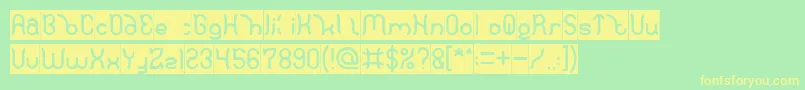 Polysoup Inverse Font – Yellow Fonts on Green Background