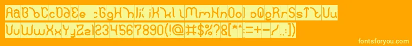 Polysoup Inverse Font – Yellow Fonts on Orange Background