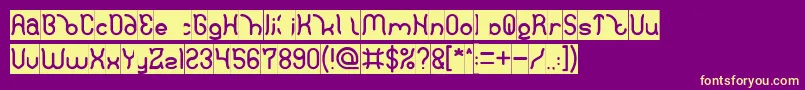 Polysoup Inverse Font – Yellow Fonts on Purple Background