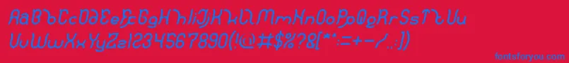 fuente Polysoup Italic – Fuentes Azules Sobre Fondo Rojo