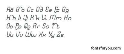 Überblick über die Schriftart Polysoup Italic