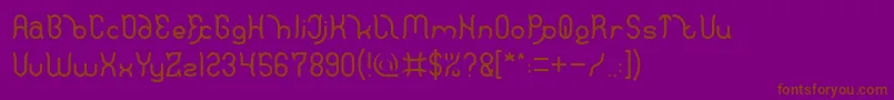 Polysoup Light Font – Brown Fonts on Purple Background