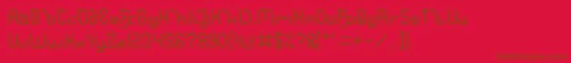 Polysoup Light Font – Brown Fonts on Red Background