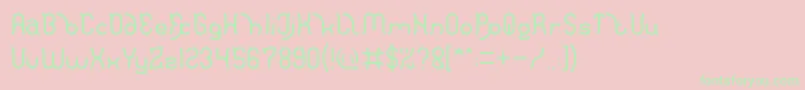 Polysoup Light Font – Green Fonts on Pink Background