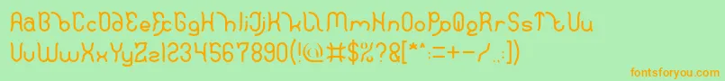 Polysoup Light Font – Orange Fonts on Green Background