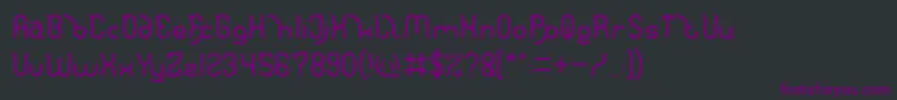 フォントPolysoup Light – 黒い背景に紫のフォント