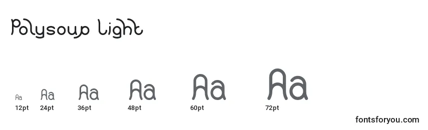 Polysoup Light Font Sizes
