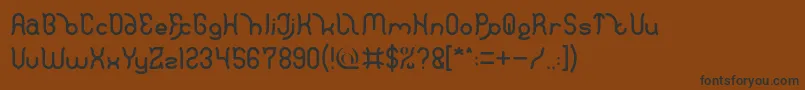 Polysoup Font – Black Fonts on Brown Background