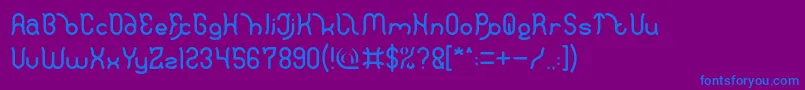 Polysoup Font – Blue Fonts on Purple Background