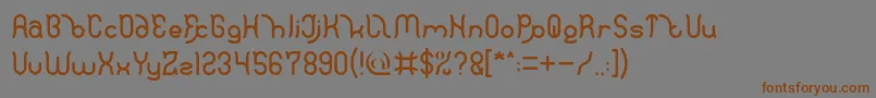 Polysoup Font – Brown Fonts on Gray Background