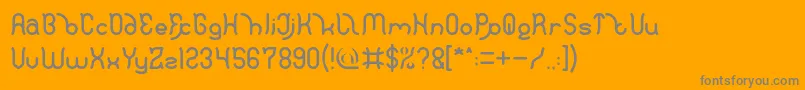 Polysoup-Schriftart – Graue Schriften auf orangefarbenem Hintergrund