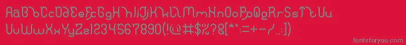 Polysoup Font – Gray Fonts on Red Background
