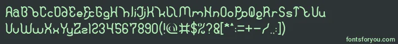 Polysoup Font – Green Fonts on Black Background