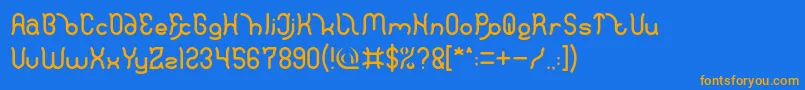 Шрифт Polysoup – оранжевые шрифты на синем фоне
