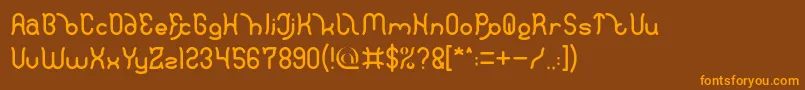 Polysoup Font – Orange Fonts on Brown Background