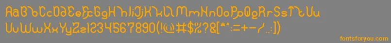 Polysoup Font – Orange Fonts on Gray Background