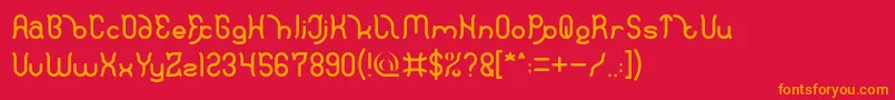 fuente Polysoup – Fuentes Naranjas Sobre Fondo Rojo