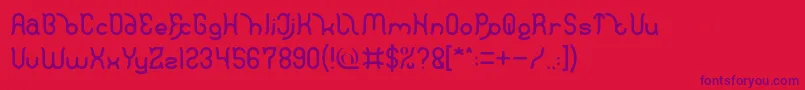 fuente Polysoup – Fuentes Moradas Sobre Fondo Rojo