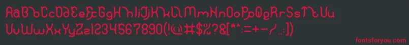 Polysoup Font – Red Fonts on Black Background