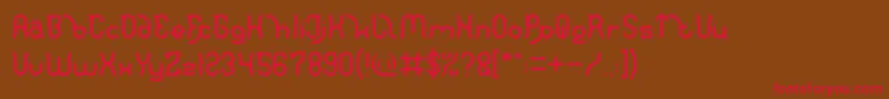 Fonte Polysoup – fontes vermelhas em um fundo marrom