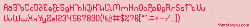 Polysoup Font – Red Fonts on Pink Background