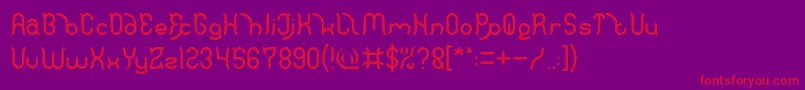 Polysoup-Schriftart – Rote Schriften auf violettem Hintergrund