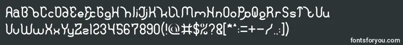 フォントPolysoup – 黒い背景に白い文字
