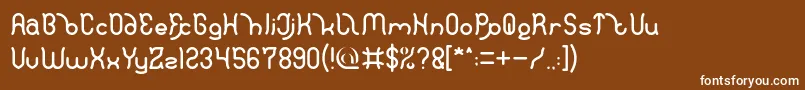 Polysoup Font – White Fonts on Brown Background