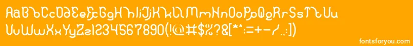 Polysoup Font – White Fonts on Orange Background