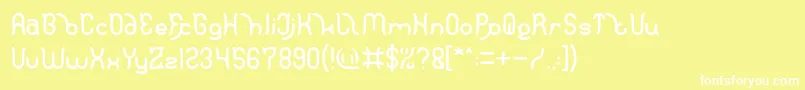 フォントPolysoup – 黄色い背景に白い文字