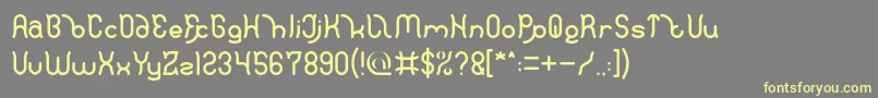 フォントPolysoup – 黄色のフォント、灰色の背景