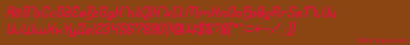 fuente Polysoupp Bold Italic – Fuentes Rojas Sobre Fondo Marrón