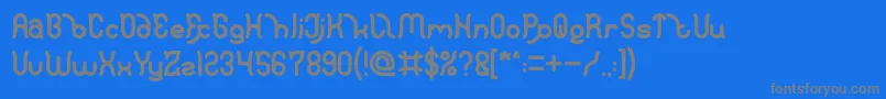Polysoupp Bold-Schriftart – Graue Schriften auf blauem Hintergrund
