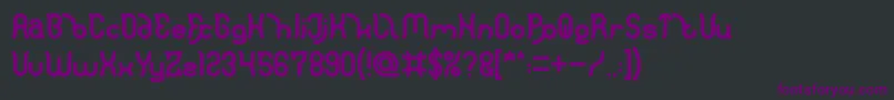 Шрифт Polysoupp Bold – фиолетовые шрифты на чёрном фоне