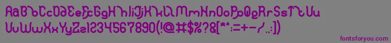 Polysoupp Bold Font – Purple Fonts on Gray Background