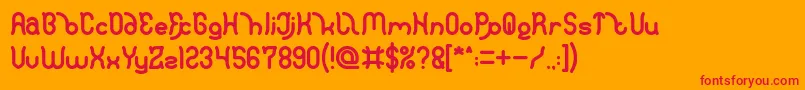 Шрифт Polysoupp Bold – красные шрифты на оранжевом фоне