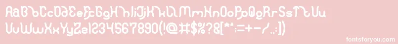 Polysoupp Bold Font – White Fonts on Pink Background