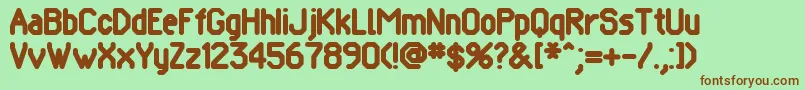 POMCRG   Font – Brown Fonts on Green Background