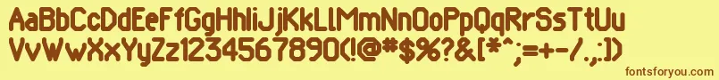 POMCRG   Font – Brown Fonts on Yellow Background