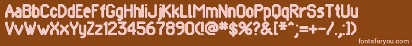 POMCRG   Font – Pink Fonts on Brown Background