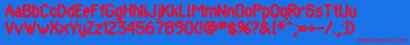 POMCRG   Font – Red Fonts on Blue Background