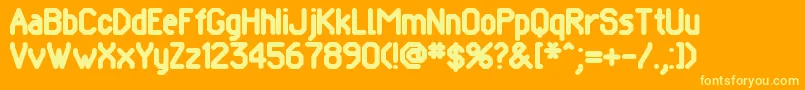 POMCRG   Font – Yellow Fonts on Orange Background