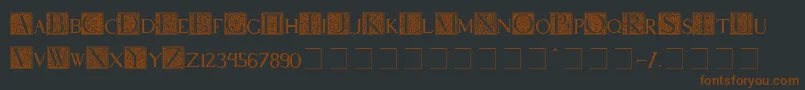 Pompei Font – Brown Fonts on Black Background