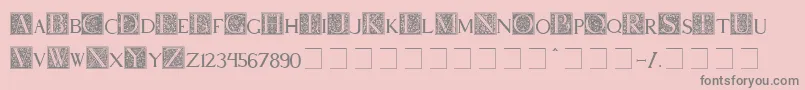 Pompei Font – Gray Fonts on Pink Background