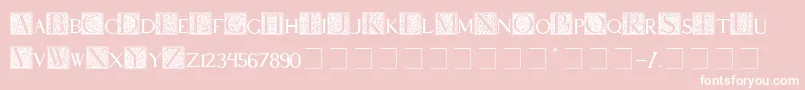 Pompei Font – White Fonts on Pink Background