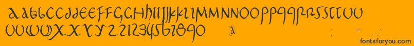 PompejiPetit Font – Black Fonts on Orange Background